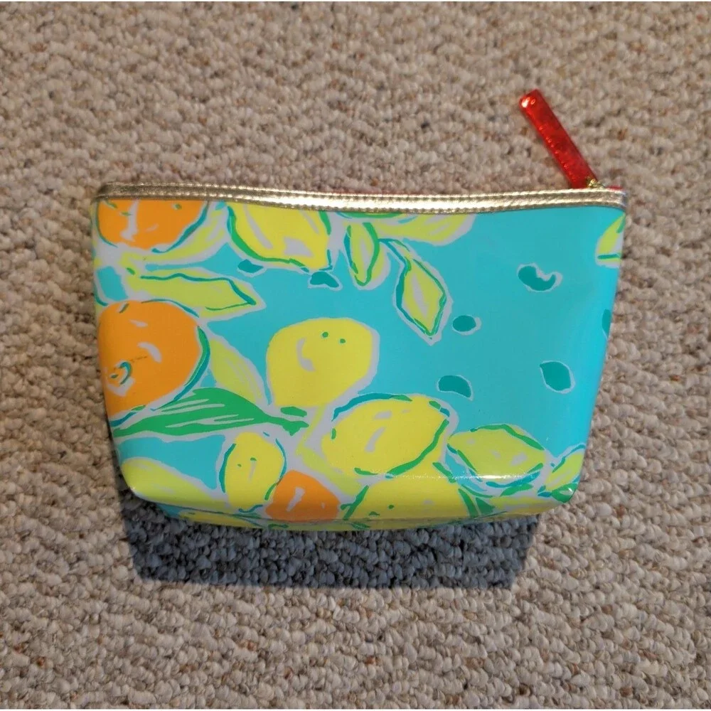 Lilly Pulitzer Estee Lauder Plastic Cosmetic Makeup Purse Clutch Bag